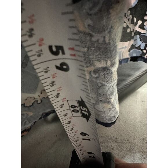 Free People Coco Printed Maxi Dress Blue Black Open Back Small - Picture 12 of 15